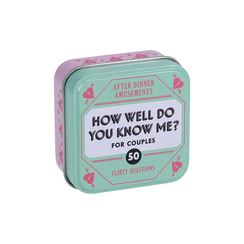 After Dinner Amusements: "How Well Do You Know Me?" For Couples