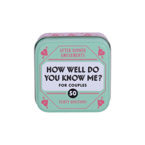 After Dinner Amusements: "How Well Do You Know Me?" For Couples