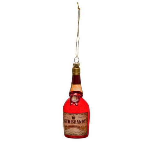 Aged Brandy Bottle Ornament