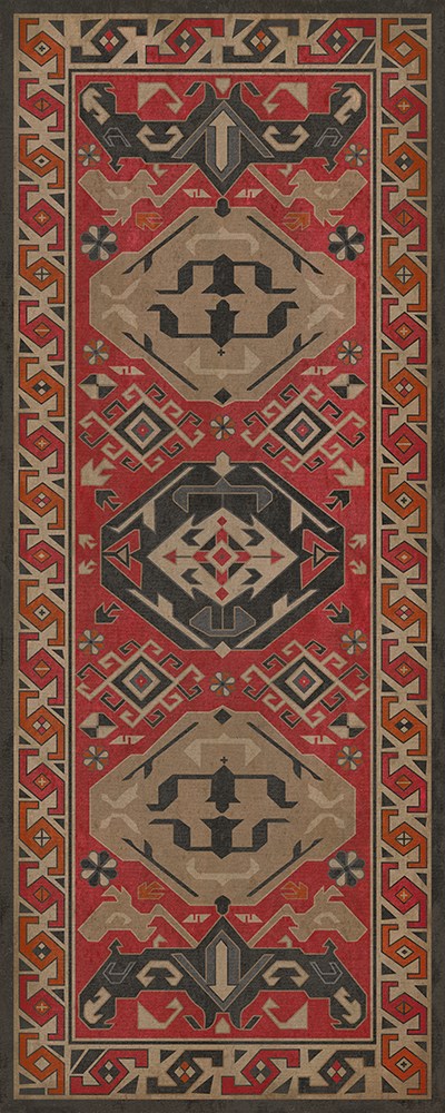 Traditional Williamsburg "All Spice" Vinyl Floorcloth - Spicher & Co.