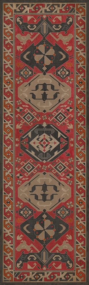 Traditional Williamsburg "All Spice" Vinyl Floorcloth - Spicher & Co.