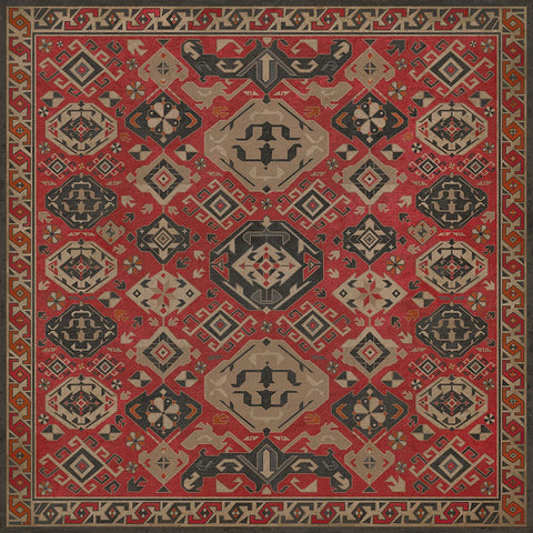 Traditional Williamsburg "All Spice" Vinyl Floorcloth - Spicher & Co.