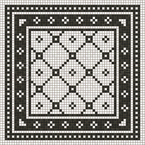 Mosaic A "Allerton Avenue" Vinyl Floorcloth - Spicher & Co.