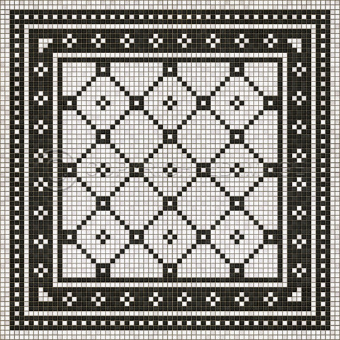 Mosaic A "Allerton Avenue" Vinyl Floorcloth - Spicher & Co.