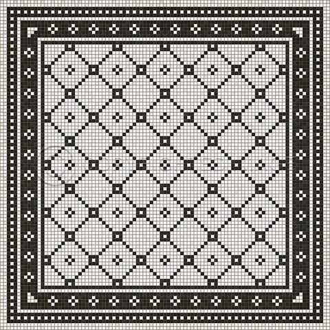 Mosaic A "Allerton Avenue" Vinyl Floorcloth - Spicher & Co.