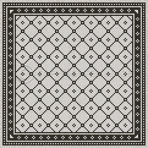 Mosaic A "Allerton Avenue" Vinyl Floorcloth - Spicher & Co.