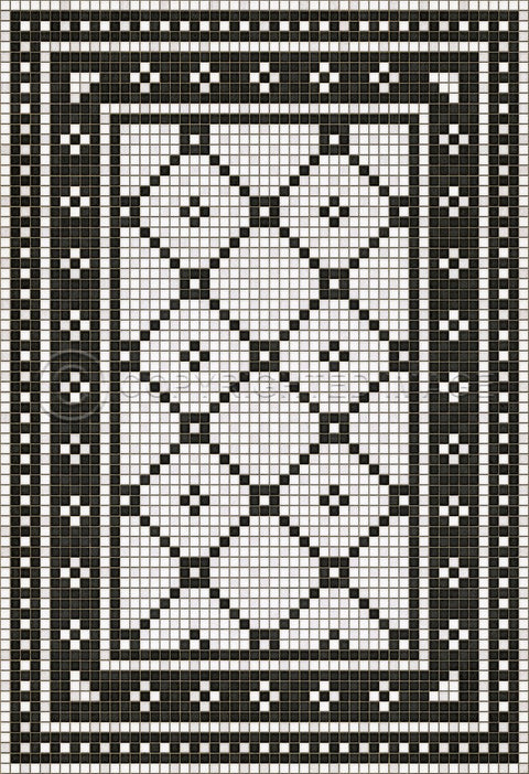 Mosaic A "Allerton Avenue" Vinyl Floorcloth - Spicher & Co.