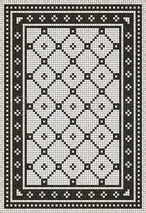 Mosaic A "Allerton Avenue" Vinyl Floorcloth - Spicher & Co.