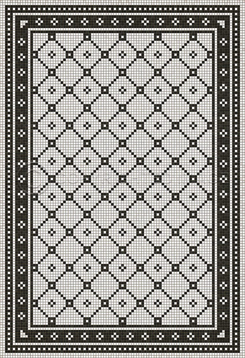 Mosaic A "Allerton Avenue" Vinyl Floorcloth - Spicher & Co.