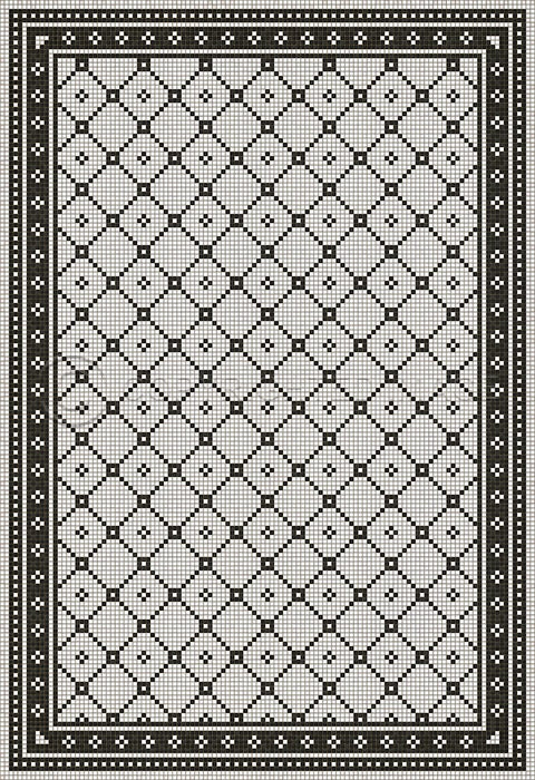 Mosaic A "Allerton Avenue" Vinyl Floorcloth - Spicher & Co.