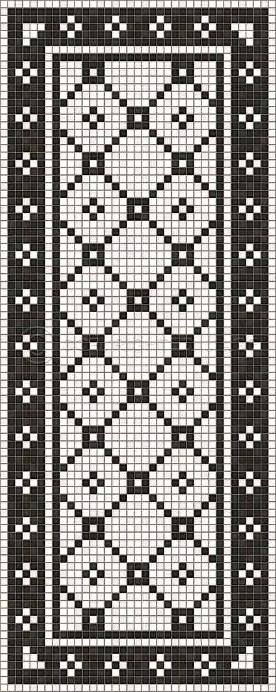 Mosaic A "Allerton Avenue" Vinyl Floorcloth - Spicher & Co.