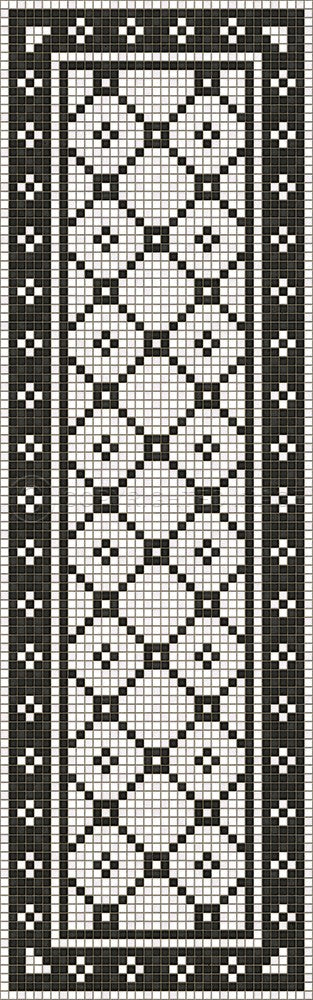 Mosaic A "Allerton Avenue" Vinyl Floorcloth - Spicher & Co.