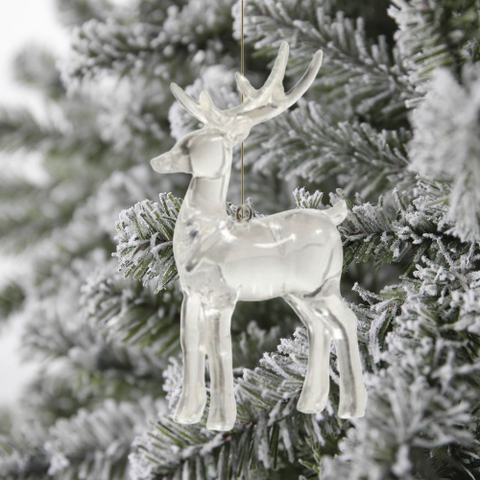 Alpine Ice Deer Ornament, A