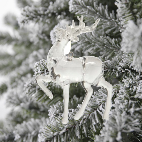 Alpine Ice Deer Ornament, B