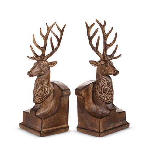 Antique Style Deer Book Ends