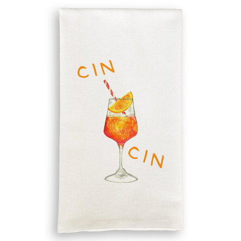 Aperol Spritz "Cin Cin" Tea Towel