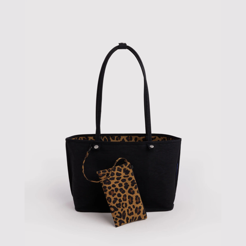 Medium Nylon Reversible Tote, Leopard Mix - BAGGU