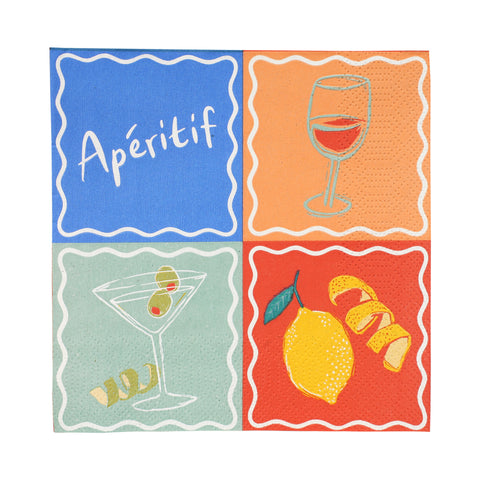 Aperitif Recycled Paper Cocktail Napkins