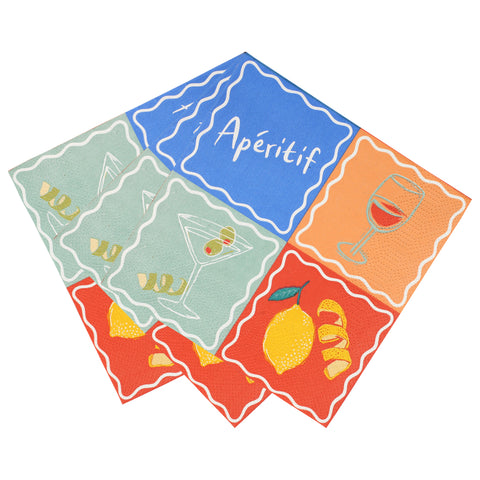 Aperitif Recycled Paper Cocktail Napkins
