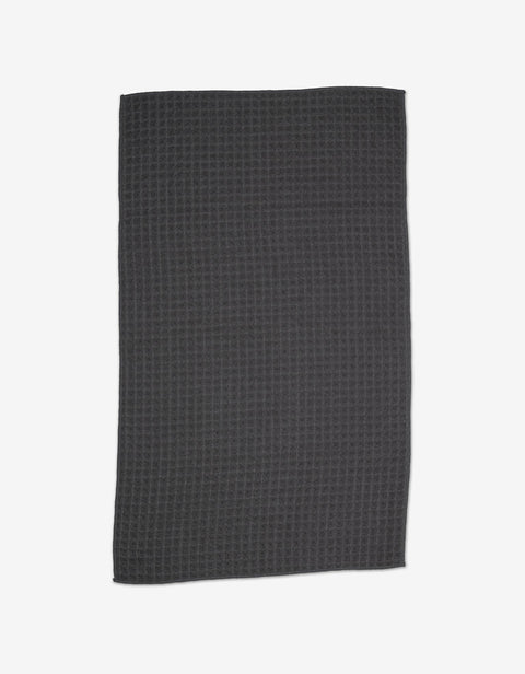 Geometry Waffle Bath Towel - Charcoal