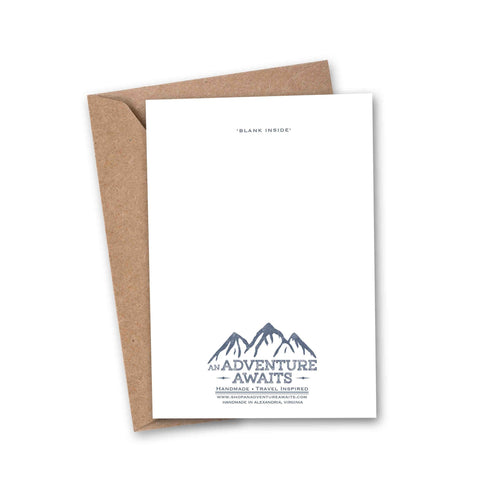 And So The Adventure Begins Travel Greeting Card