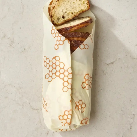 Bee's Wrap Beeswax Reusable Bread Wrap - Honeycomb Print