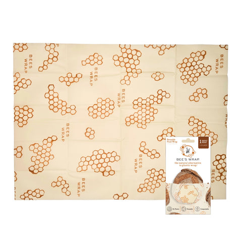 Bee's Wrap Beeswax Reusable Bread Wrap - Honeycomb Print