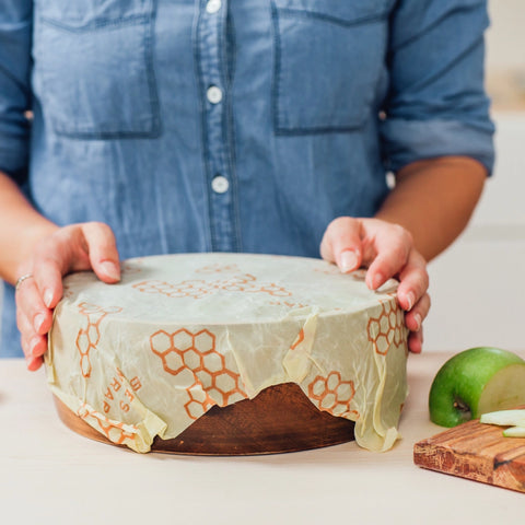 Bee's Wrap Large Reusable Beeswax Wrap - Honeycomb Print