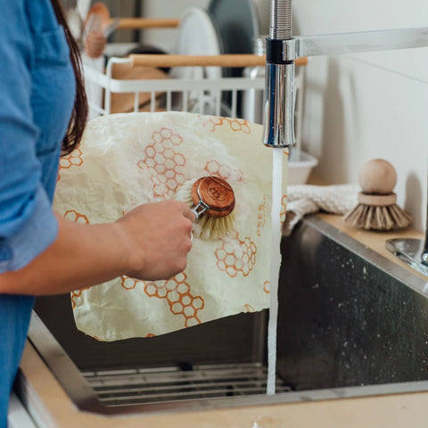 Bee's Wrap Large Reusable Beeswax Wrap - Honeycomb Print