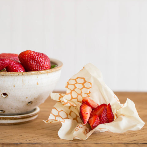 Bee's Wrap Reusable Beeswax Food Wraps 3 Pack - Honeycomb