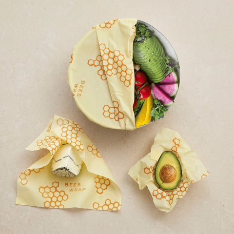 Bee's Wrap Reusable Beeswax Food Wraps 3 Pack - Honeycomb