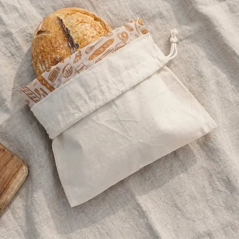 Bee's Wrap Reusable Beeswax Lined Artisan Bread Bag - Natural