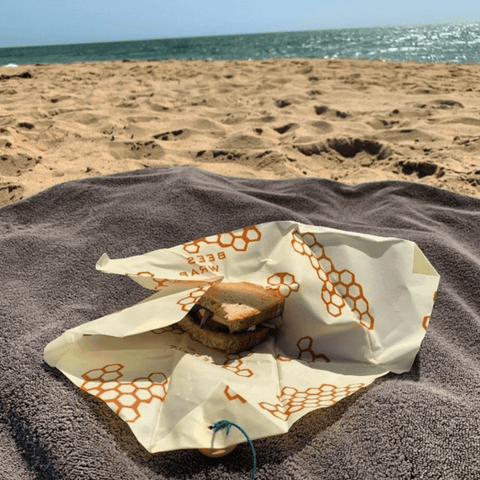 Bee's Wrap Reusable Beeswax Sandwich Wrap - Honeycomb Print