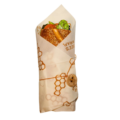 Bee's Wrap Reusable Beeswax Sandwich Wrap - Honeycomb Print