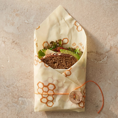 Bee's Wrap Reusable Beeswax Sandwich Wrap - Honeycomb Print