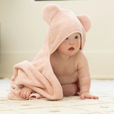 Bella Tunno Hooded Towel + Wash Mitt Set - Blush