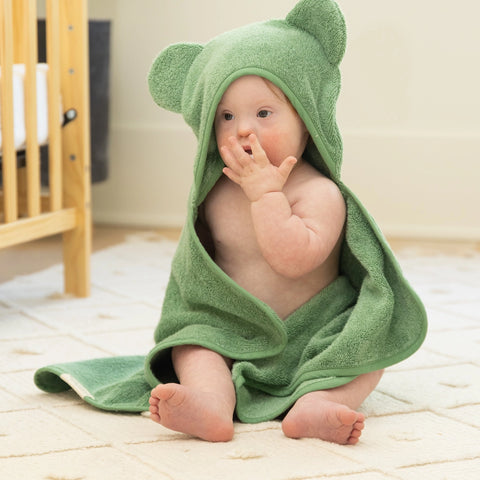 Bella Tunno Hooded Towel + Wash Mitt Set - Sea Foam