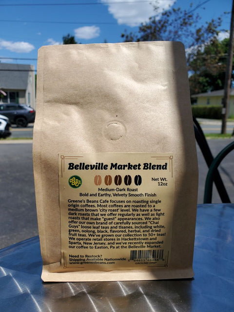 Belleville Market Blend - Whole Bean, 12oz Bag, Beige Bag