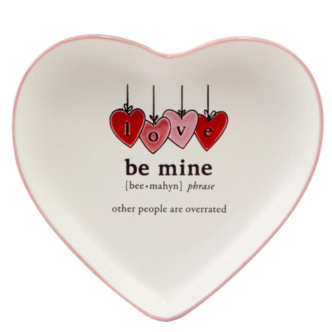 Be Mine Heart Shaped Tid Bit Plate