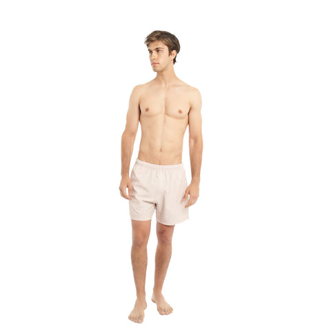 Bermies Lined Gym Shorts - Khaki (Navy Wavy)