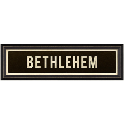 Bethlehem Street Sign Wall Art - Spicher & Co.