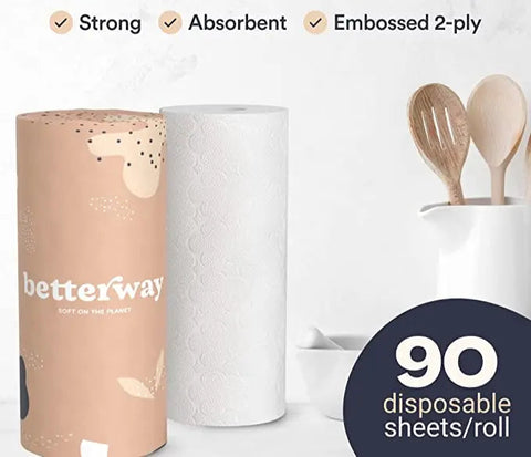 Betterway Bamboo Paper Towels-White