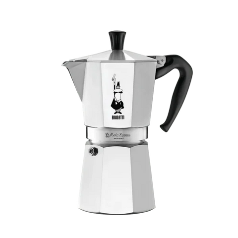 Bialetti Iconic Moka Pot Italian Coffee & Stovetop Espresso Maker, Silver, 9 Cups