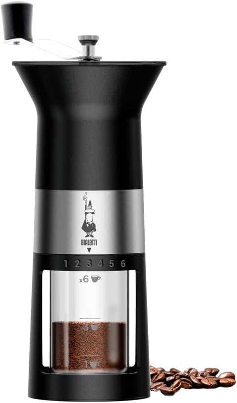 Bialetti Manual Coffee Grinder Steel Black