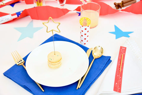 Big 8" Gold Star Sparkler Wand Card - 4th of July - TOPS Malibu