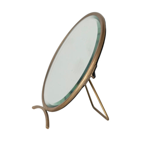 Bijoux Folding Brass Mirror