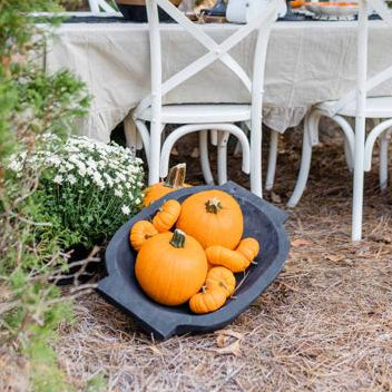 Black Oval Dough Bowl 21"