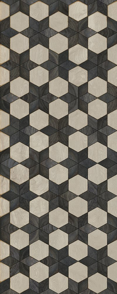 Artisanry "Illuminated Black Star" Vinyl Floorcloth - Spicher & Co.