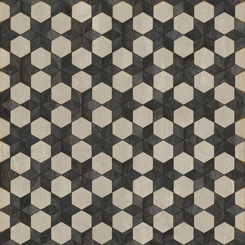 Artisanry "Illuminated Black Star" Vinyl Floorcloth - Spicher & Co.