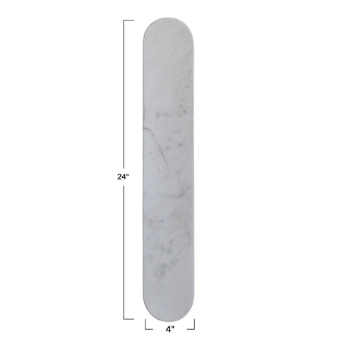 Blanc Marble Oval Serving Board